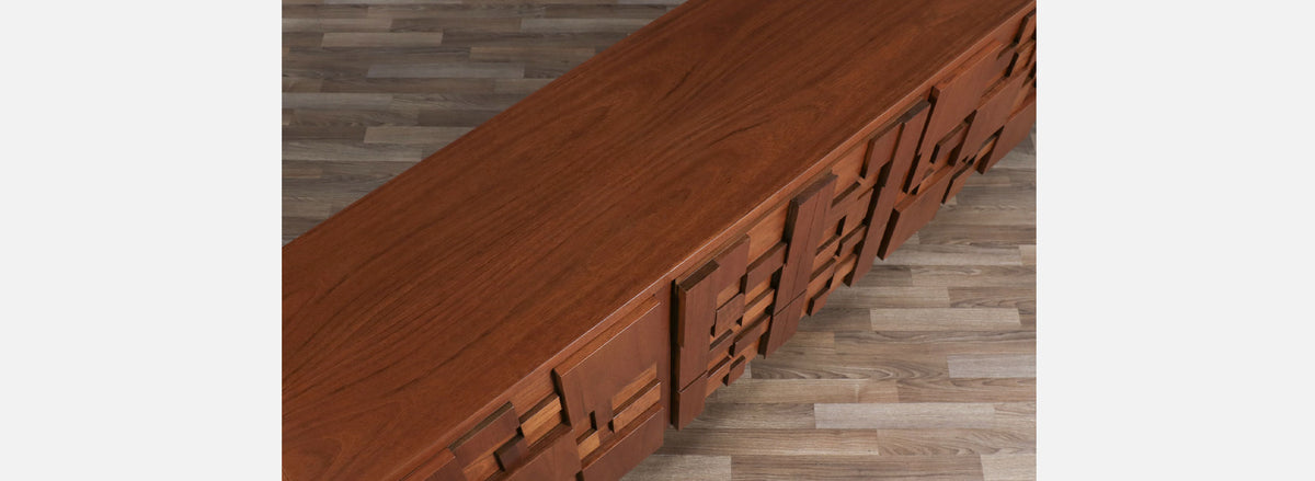 Mid-Century Modern "Staccato" Brutalist Dresser by Lane 