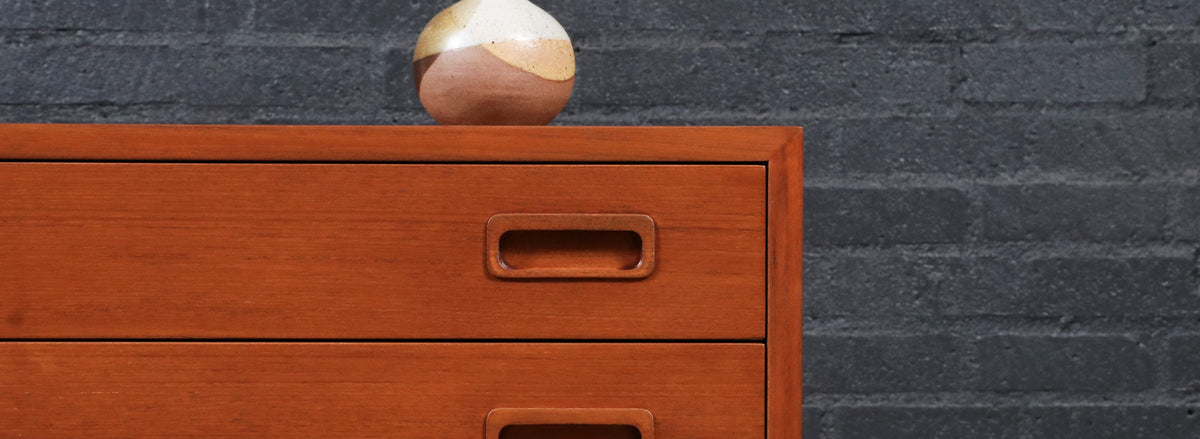Carlo Jensen Bi-Folding Door Teak Credenza for Hundevad & Co.