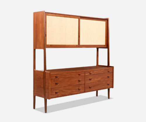 Hans J. Wegner RY-20 Teak Credenza with Cane Doors for Ry Mobler