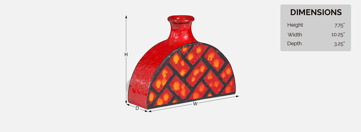 Aldo Londi Lava Glazed Ceramic Pottery Vase for Bitossi / Raymor