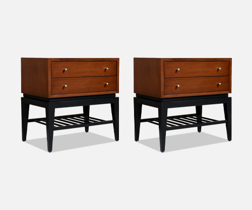 American of Martinsville Night Stands with Magazine Shelves