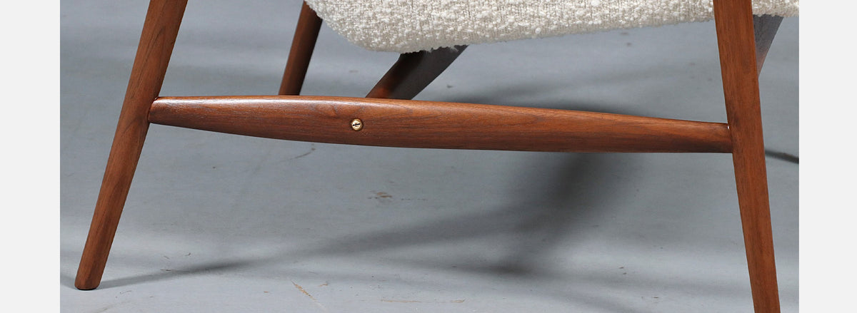 Rolf Rastad & Adolf Relling Boucle & Leather Lounge Chair