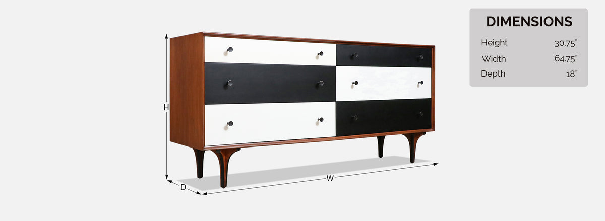 Richard Thompson Two-Toned Lacquered Dresser for Glenn of CA
