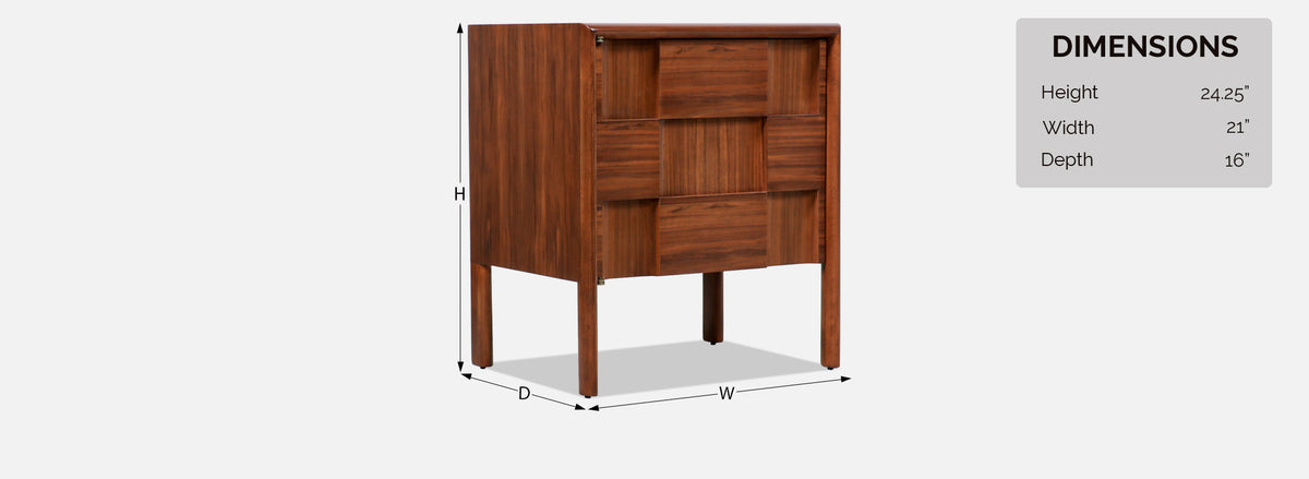 Edmond J. Spence Sculpted Night Stand for Daniel Jones Inc.