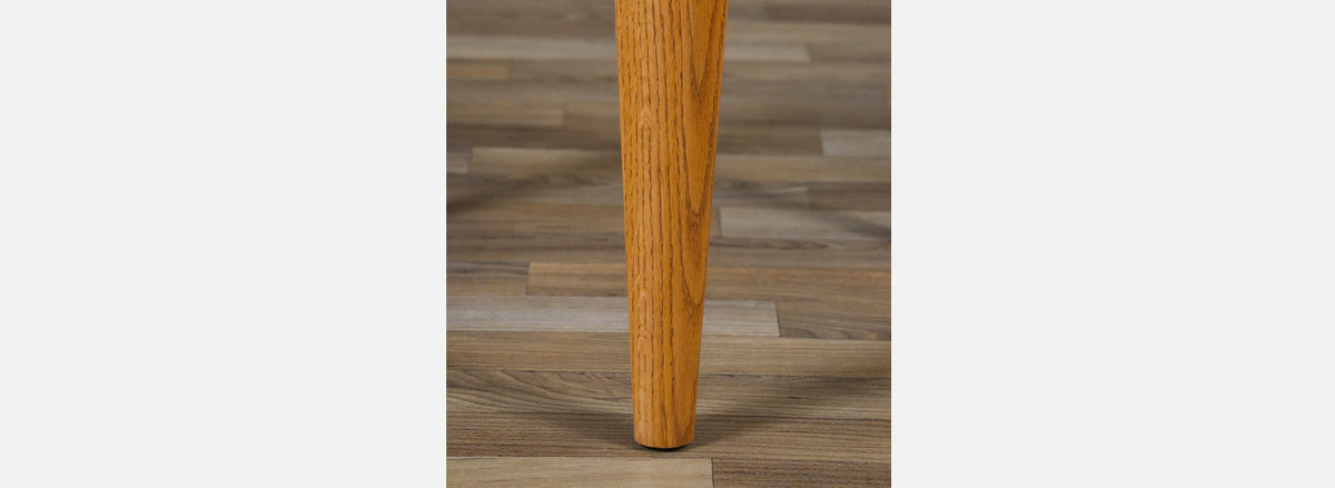 Mid-Century Modern Triangular Oak Tri-Leg Side Tables