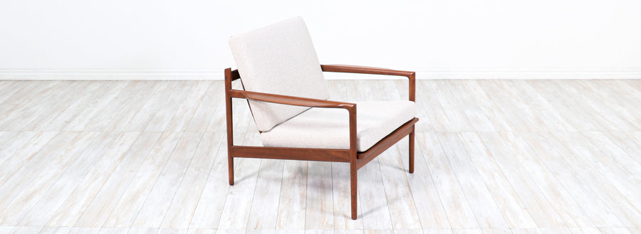 Ib Kofod-Larsen Walnut Lounge Chair for Selig