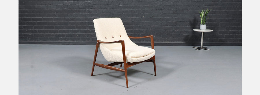 Rolf Rastad & Adolf Relling Boucle & Leather Lounge Chair