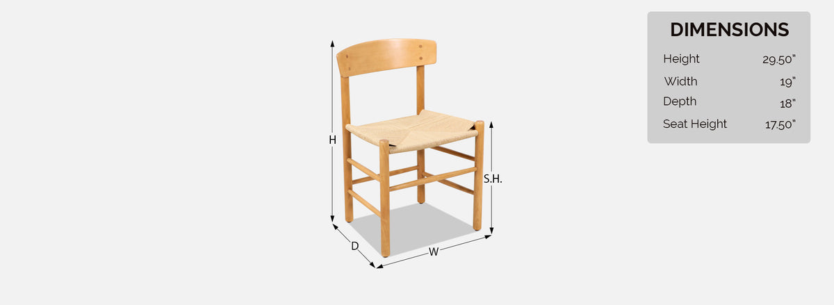Børge Mogensen "FolkeStole" J-39 Dining Chairs for FDB Møbler 