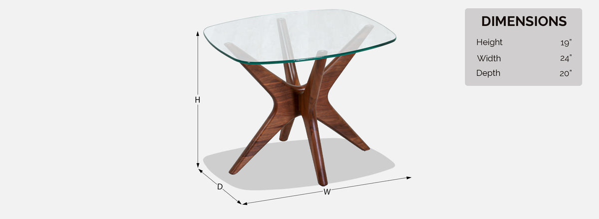 Adrian Pearsall Sculpted Walnut "Jax" Side Table for Craft Associates