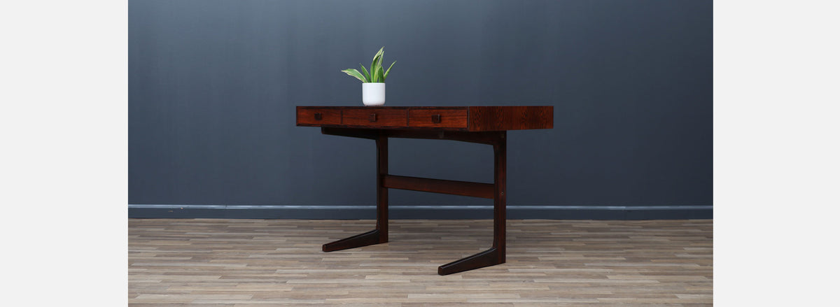 Danish Cantilever Floating Rosewood Desk by Georg Petersens