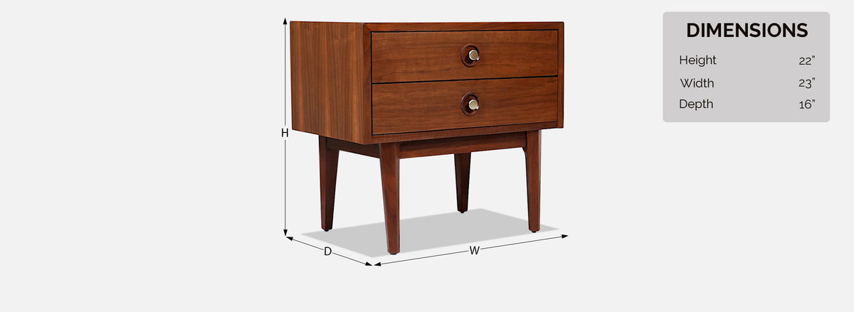 American of Martinsville Walnut Night Stands
