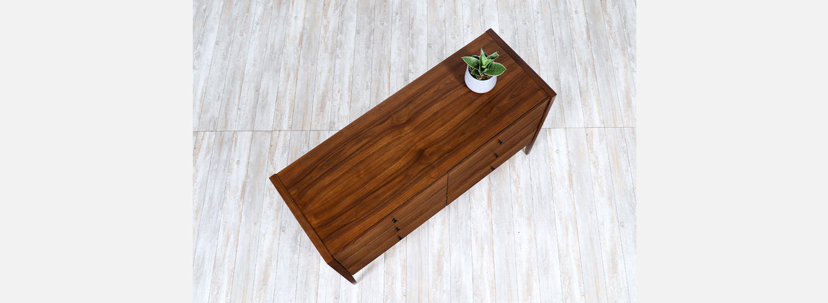 Mid-Century Modern 6-Drawer Walnut Dresser