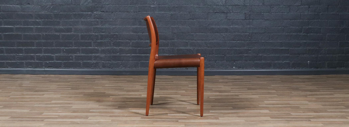 Niels Moller Model-80 Teak & Cognac Leather Chair