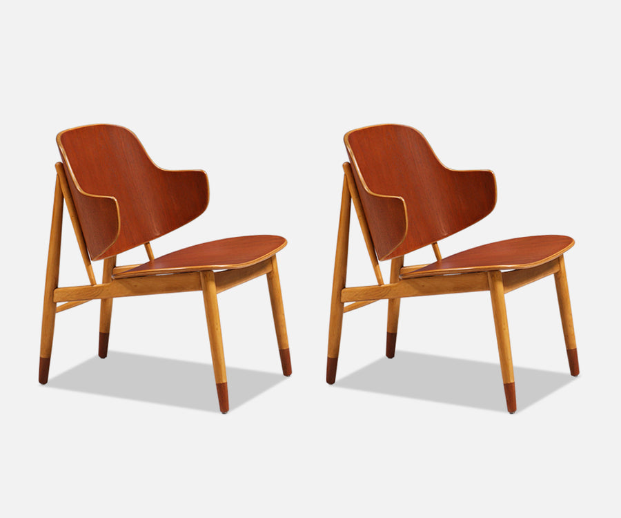 Ib Kofod-Larsen Shell Chairs for Christiansen & Larsen 