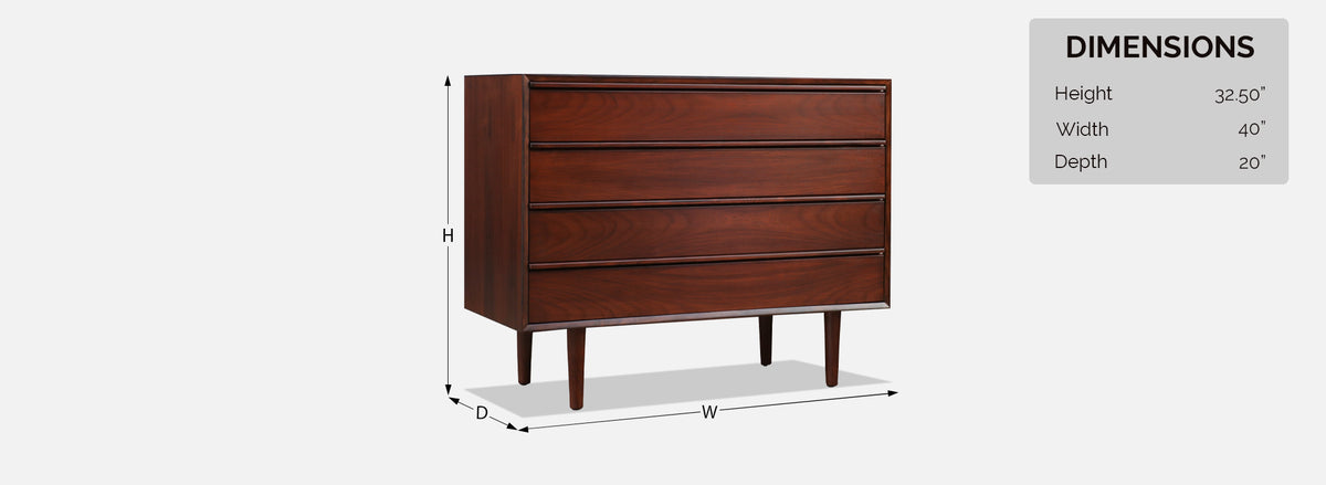 Scandinavian Modern Rosewood Dresser by Westnofa Furniture