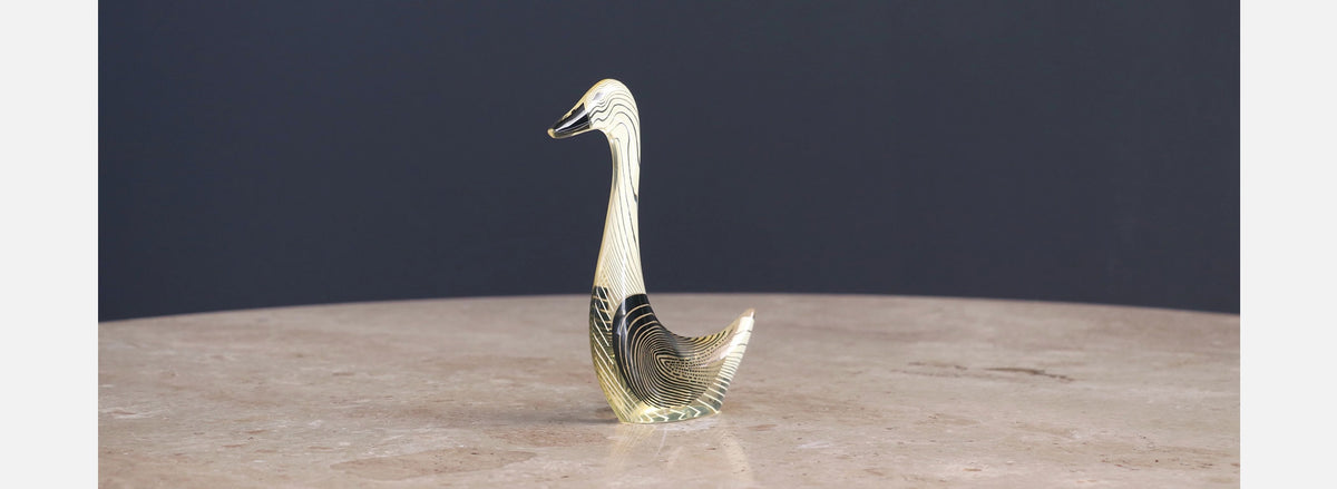 Abraham Palatnik Lucite Optic Art Swan Sculpture