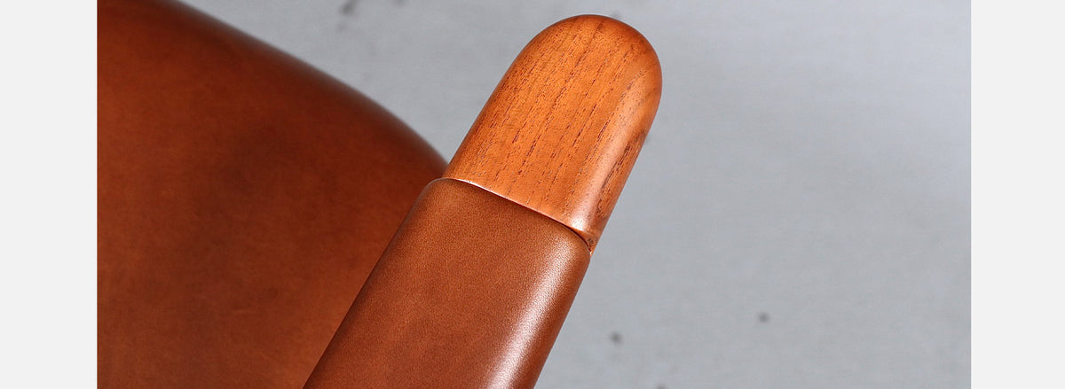 Arne Hovmand-Olsen Teak & Cognac Leather Lounge Chair for Mogens Kold