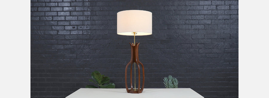 Mid-Century Sculpted Table Lamp by Jack Haywood for Modeline