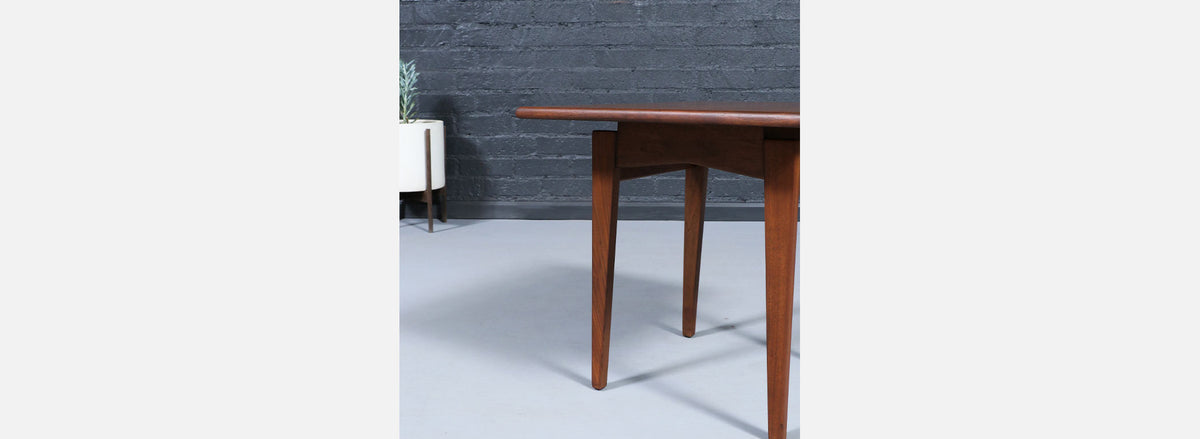 Jens Risom Floating Top Walnut Side Tables