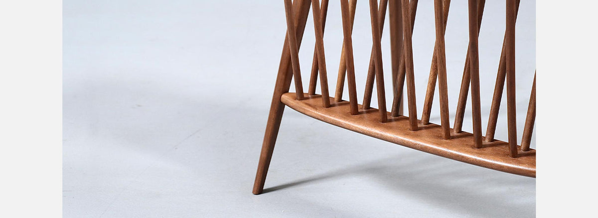 Arthur Umanoff Mid-Century Spindle Side Table With Magazine Shelf