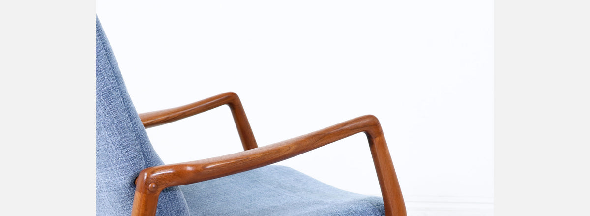 Kurt Olsen Model-215 Wing Back Lounge Chairs for Slagelse Møbelvaerk