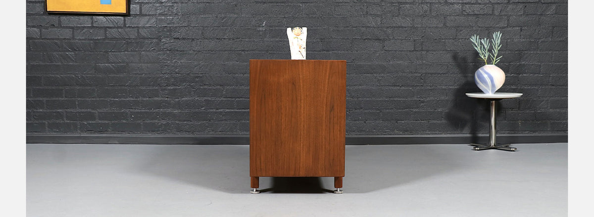 Jens Risom Walnut Filing Cabinet