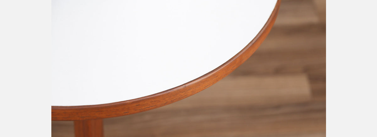 Mid-Century Modern Sculpted Walnut Tripod Side Table