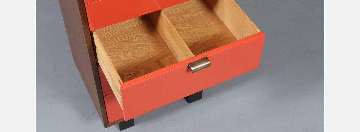 George Nelson Multi-Color Lacquered Highboy Dresser for Herman Miller