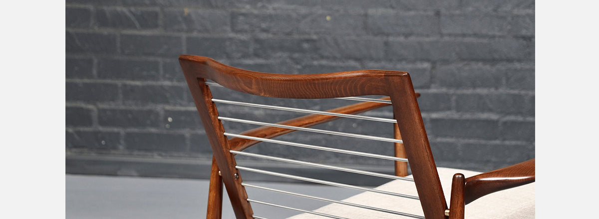 Pair of Ib Kofod Larsen “Spear” Lounge Chairs for Selig