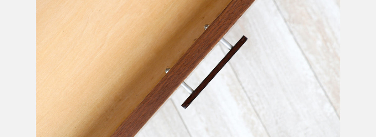 Glenn of California Tambour-Door Credenza with Black Formica Top