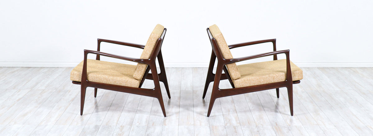 Danish Modern Sculpted Lounge Chairs by Ib Kofod-Larsen for Selig