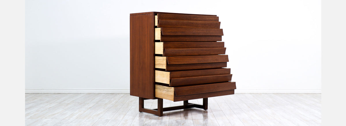 Paul Laszlo Sculpted Highboy for Brown Saltman