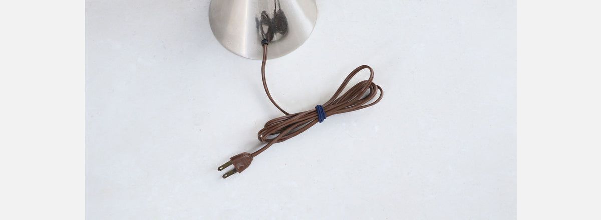 Laurel Chrome & Mushroom Frosted Glass Shade Lamp 