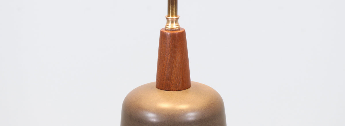 Gordon & Jane Martz Olive Green Ceramic Table Lamp for Marshall Studios