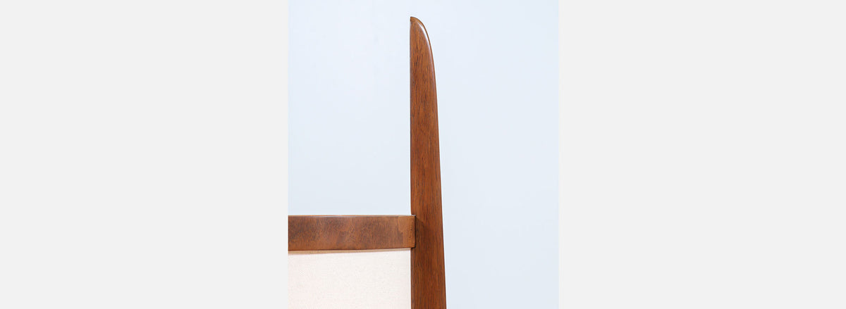 California Modern Sculpted Walnut Floor Lamp by Modeline