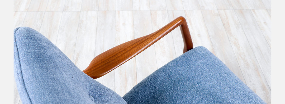 Kurt Olsen Model-215 Wing Back Lounge Chairs for Slagelse Møbelvaerk