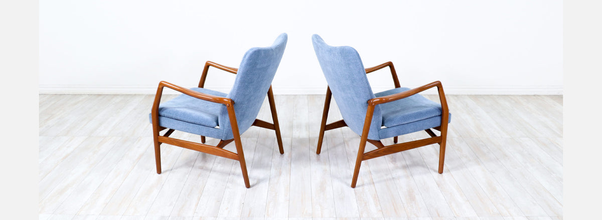 Kurt Olsen Model-215 Wing Back Lounge Chairs for Slagelse Møbelvaerk