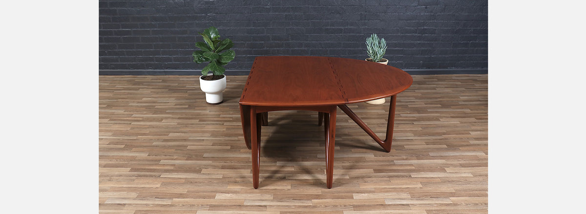 Niels Koefoed Gateleg Teak Dining Table for Koefoeds Hornslet