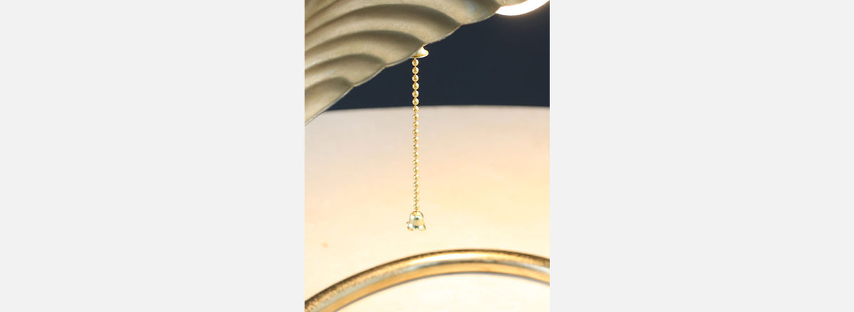 Post Modern Brass Leaf Shaped Desk Lamp