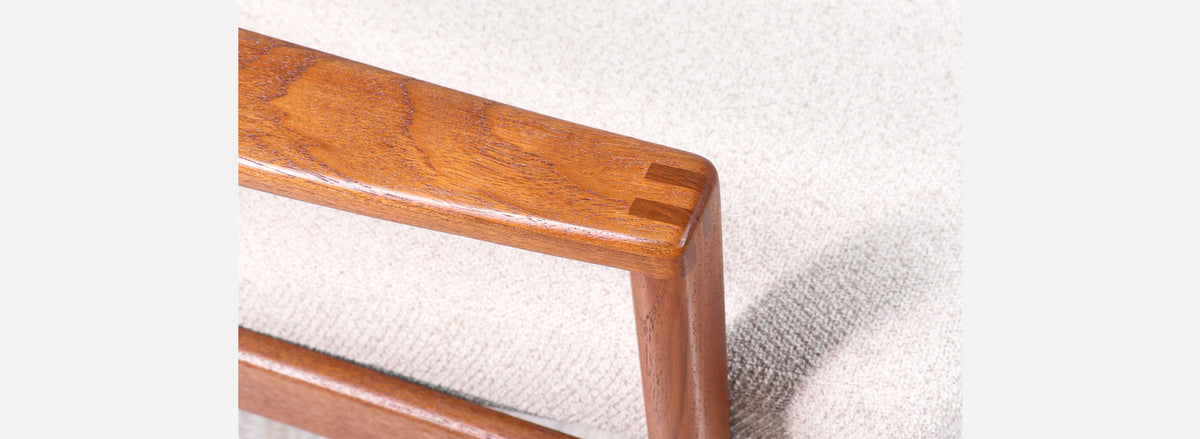 Danish Modern Sculpted Teak Sofa