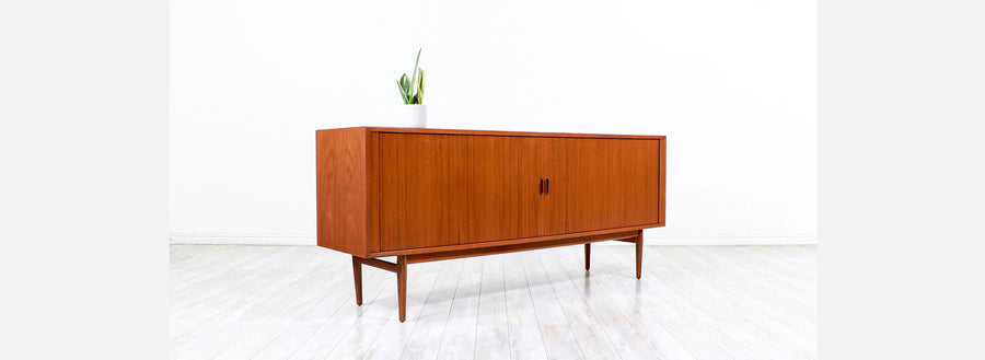 Arne Vodder Model-37 Tambour-Door Teak Credenza for Sibast