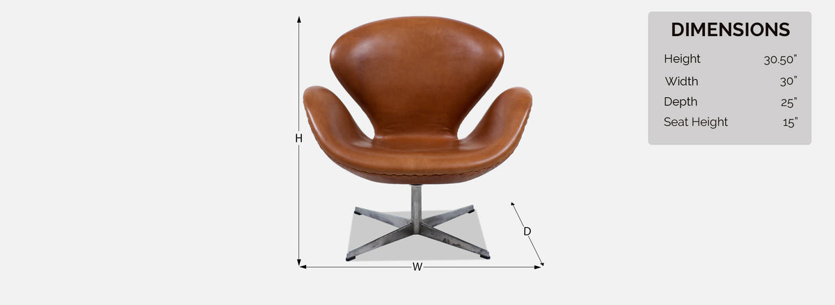 Arne Jacobsen Leather "Swan" Chairs for Fritz Hansen