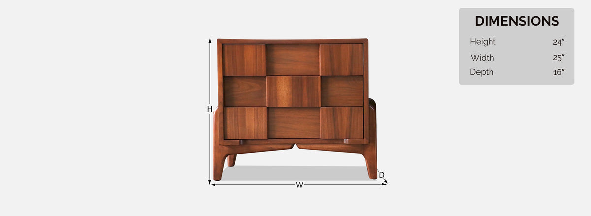 Mid-Century Modern Geometric Night Stands by American of Martinsville