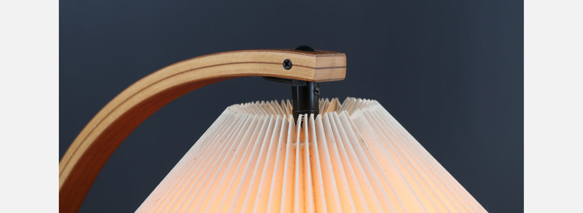 Danish Modern Teak Arc Floor Lamp by Mads Caprani