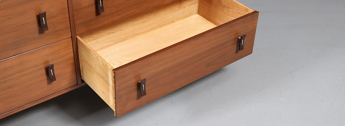 Stanley Young Walnut 6-Drawer Dresser for Glenn of California