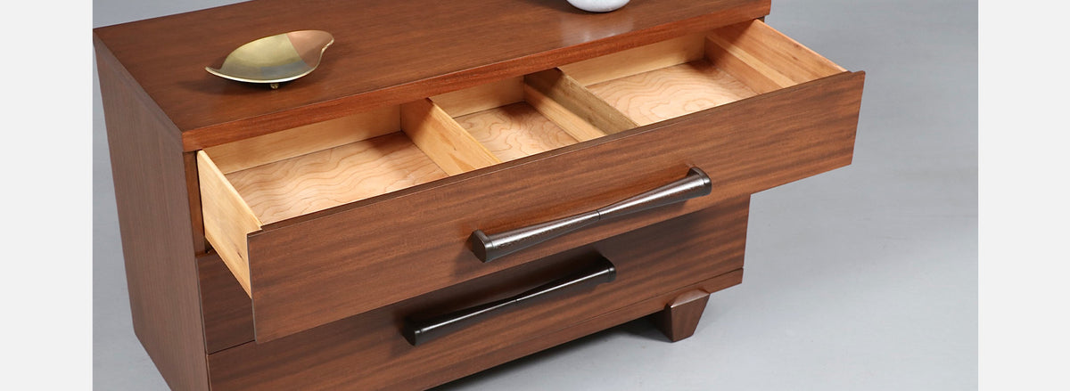 Mid Century Modern 3-Drawer Dresser w/ Bowtie Handles