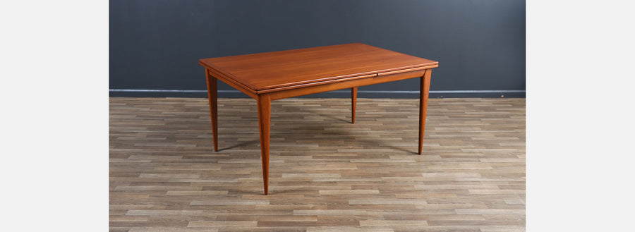 Niels Moller Model-12 Expanding Teak Draw-Leaf Dining Table