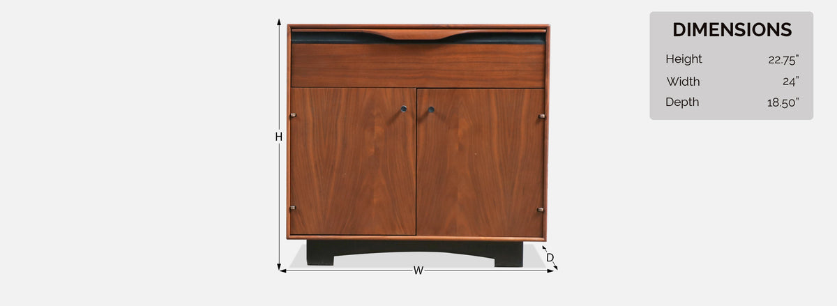 Californian Modernist Walnut Night Stands by John Kapel