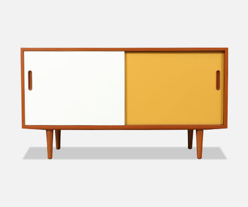 Carlo Jensen Two-Tone Lacquered & Teak Credenza by for Hundevad
