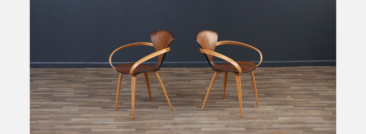 Set of 4 "Pretzel" Armchairs by Norman Cherner for Plycraft